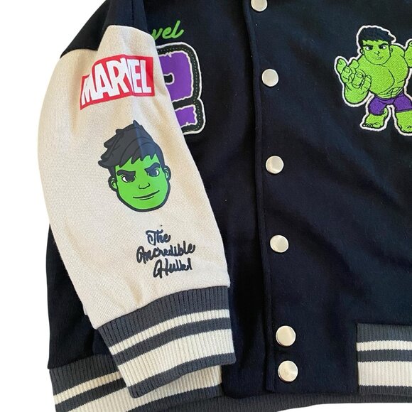 Marvel The Hulk Toddler Bomber Jacket Size 2T New - Picture 9 of 10